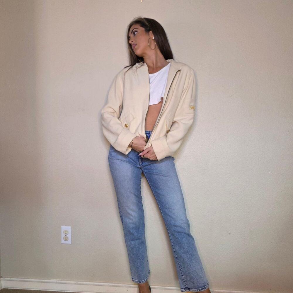 Vintage Ralph Lauren cream zip up